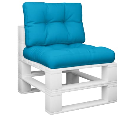 vidaXL Pallet Cushions 2 pcs Blue Fabric