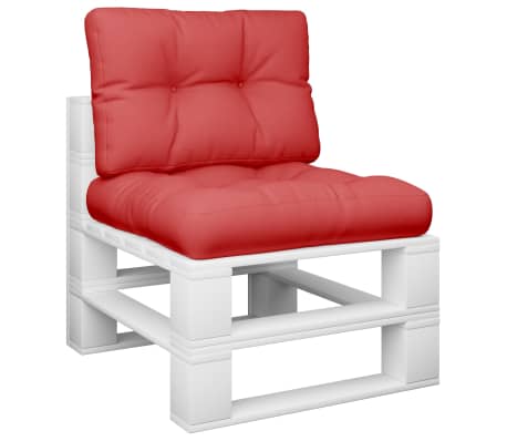 vidaXL Cuscini per Pallet 2 pz Rossi in Tessuto