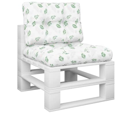 vidaXL Palečių pagalvėlės, 2vnt., audinys, su lapais