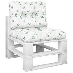 vidaXL Palečių pagalvėlės, 2vnt., audinys, su lapais