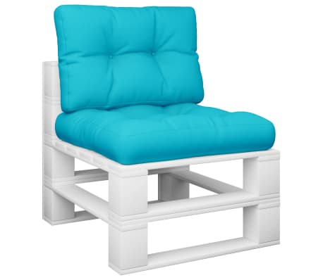 vidaXL Palletkussens 2 st stof turquoise