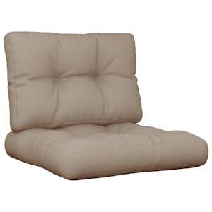 Podušky na palety 2 ks taupe textil - obrázek 2