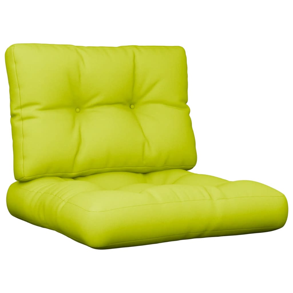 vidaXL Podušky na palety 2 ks jasně zelené textil
