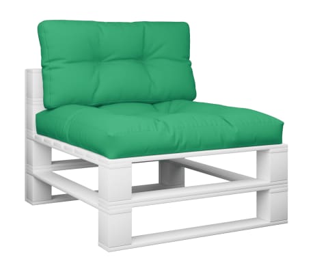 vidaXL Pallet Cushions 2 pcs Green Fabric