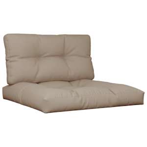 Podušky na palety 2 ks taupe textil - obrázek 2