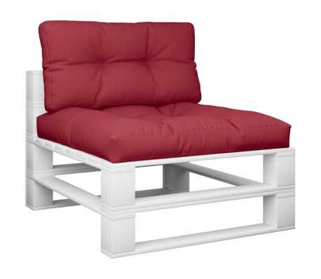 vidaXL وسائد باليت 2 ق لون أحمر خمري قماش