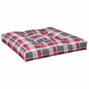Podušky na palety 2 ks červené kárované textil - obrázek 5