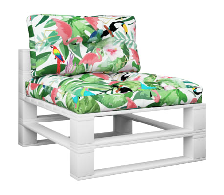 vidaXL Palletkussens 2 st stof meerkleurig