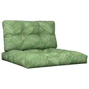 Podušky na palety 2 ks vzor listů textil - obrázek 2