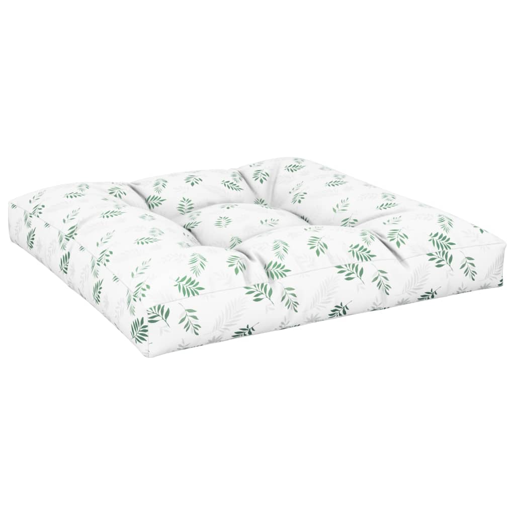 vidaXL Palletkussens 2 st stof bladpatroon groen, foto 4