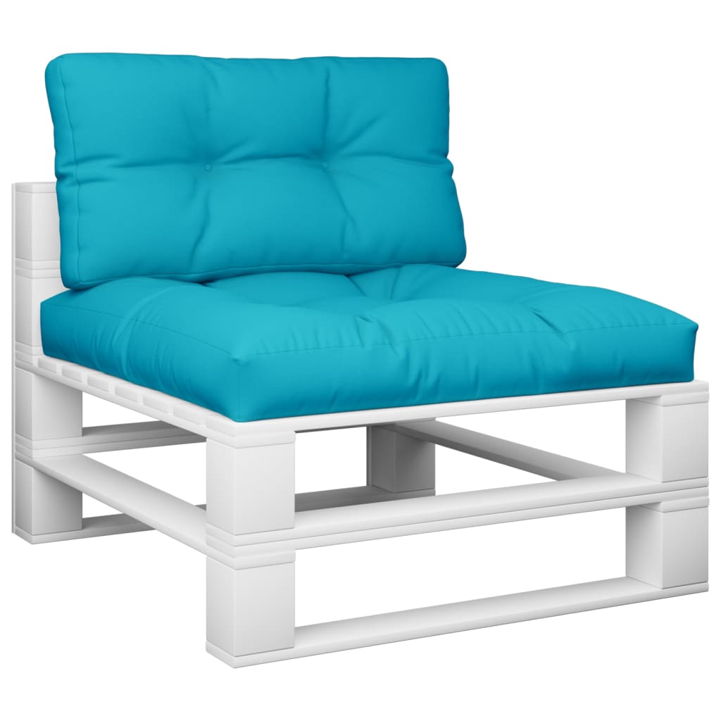 vidaXL Palletkussens 2 st stof turquoise afbeelding