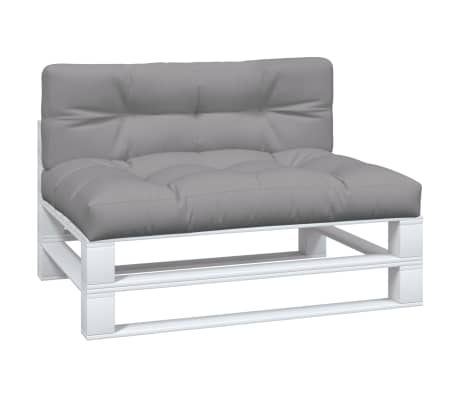 vidaXL Podušky na palety 2 ks šedé textil