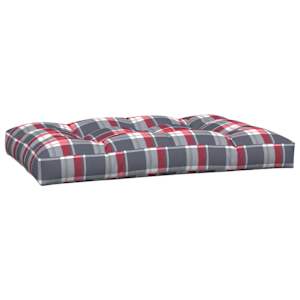 Podušky na palety 2 ks červené kárované textil - obrázek 4