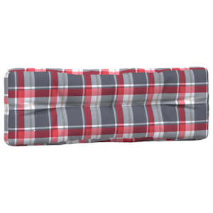 Podušky na palety 2 ks červené kárované textil - obrázek 5