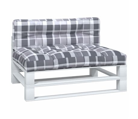 vidaXL palešu matrači, 2 gab., pelēks četrstūru raksts