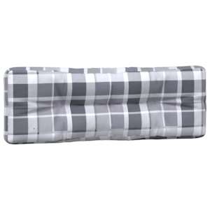 Podušky na palety 2 ks šedé kárované textil - obrázek 5