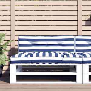 Blazina za palete 2 kosa modro-bele črte blago