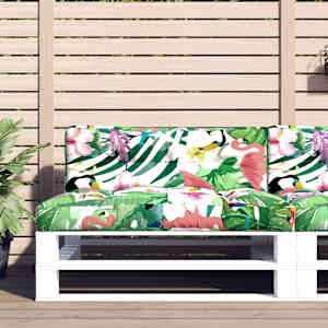 Blazine za palete 2 kosa večbarvno blago