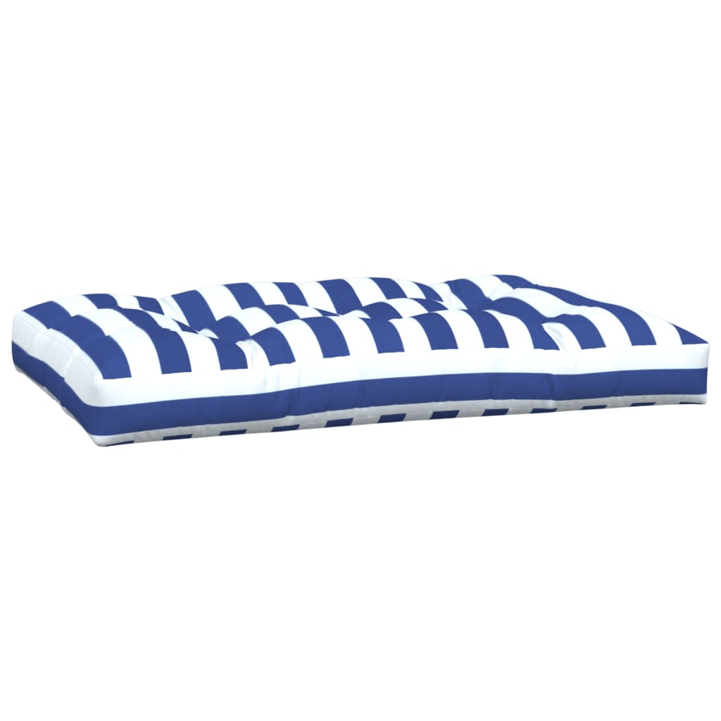  Podušky na paletovú pohovku 5 ks modro-biele pásiky látka