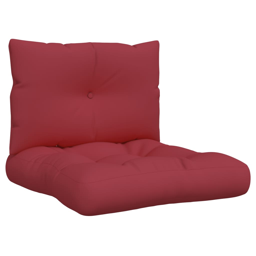 vidaXL Podušky na palety 2 ks vínové textil