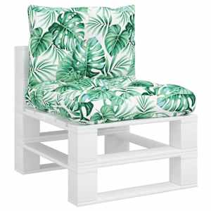 vidaXL Perne de paleți, 2 buc., model cu frunze, textil