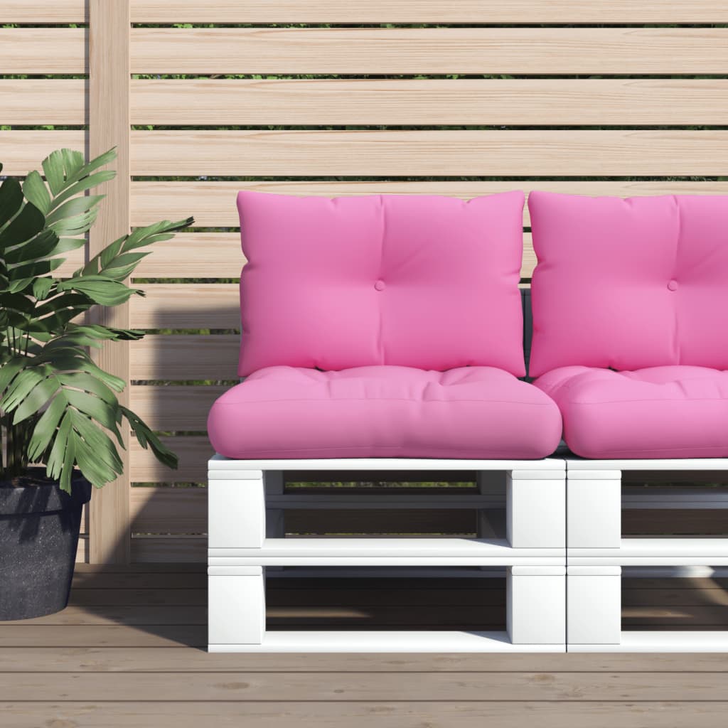vida XL Palettenkissen 2 Stk. Rosa Oxford-Gewebe