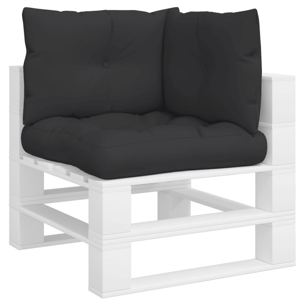 vidaXL Palletkussens 3 st stof zwart afbeelding