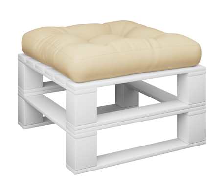 vidaXL Almofad&atilde;o m&oacute;veis paletes 60x61,5x10 cm tecido bege