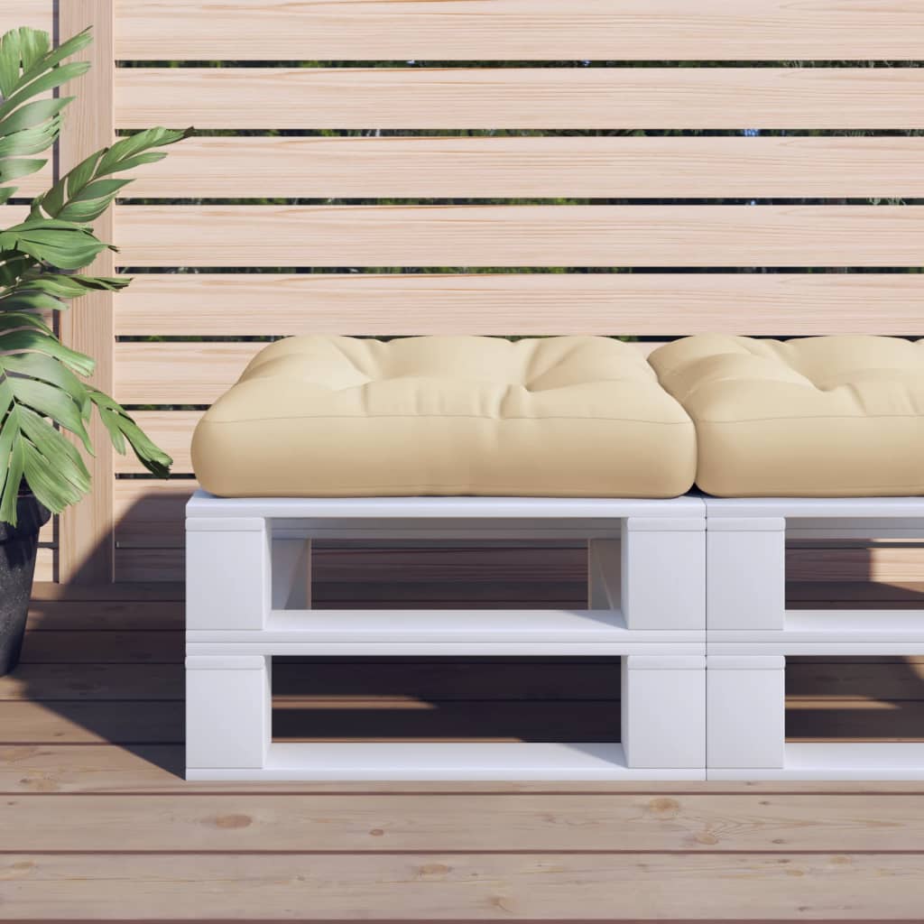 Thumbnail - vidaXL Palettenkissen Beige 60x61,5x10 cm Stoff