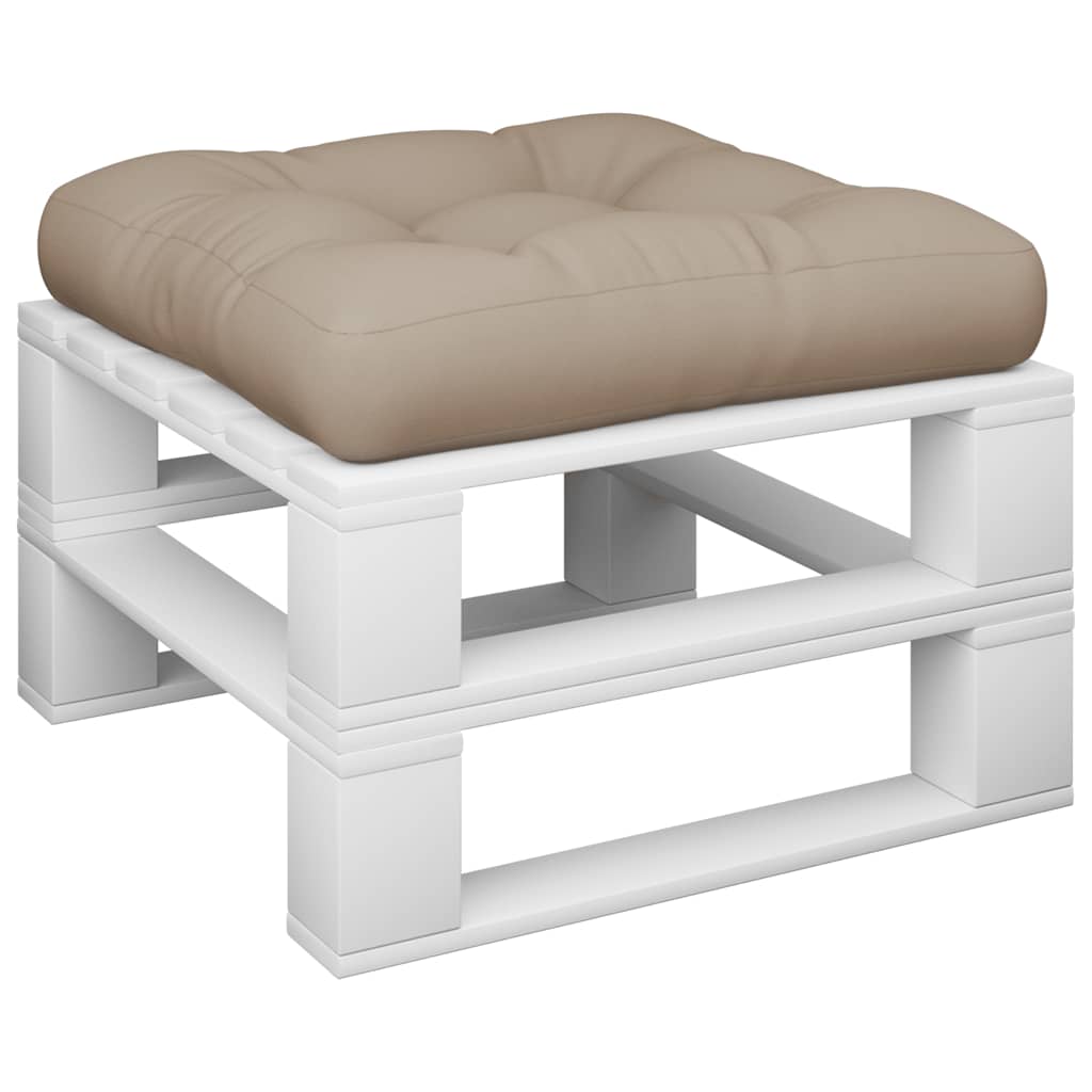 vidaXL Palletkussen 60x61,5x10 cm stof taupe afbeelding