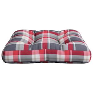 Poduška na palety červená károvaná textil - obrázek 5