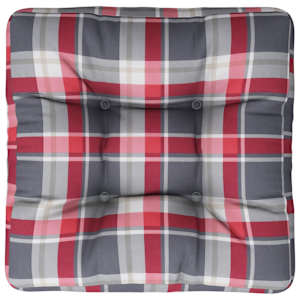 Poduška na palety červená károvaná textil - obrázek 6