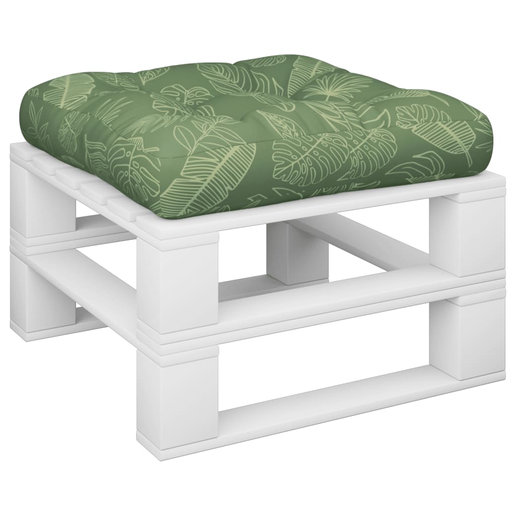 vidaXL Palletkussen 60x61,5x10 cm bladpatroon oxford stof afbeelding