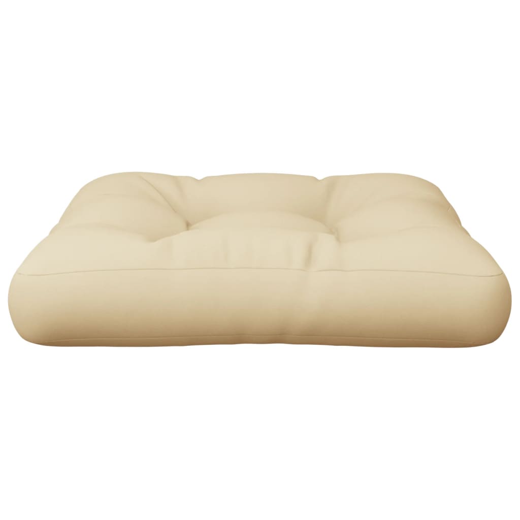 vidaXL Palletkussen 58x58x10 cm stof beige, foto 2