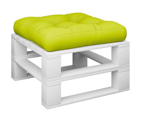 vidaXL Almofad&atilde;o para paletes 58x58x10 cm tecido verde brilhante