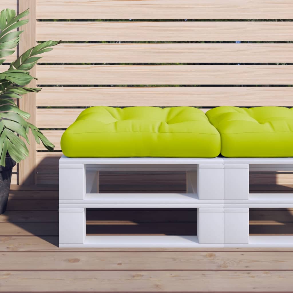 vidaXL Pernă de paleți, verde aprins, 58x58x10 cm, material textil