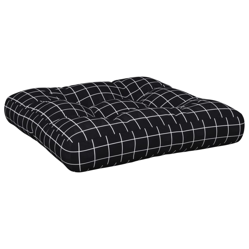E-shop vidaXL Poduška na paletovú pohovku čierna kocková 58x58x10 cm látka