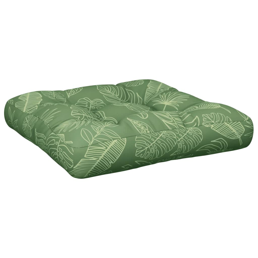 vidaXL Poduška na palety vzor listů 58 x 58 x 10 cm oxfordská látka