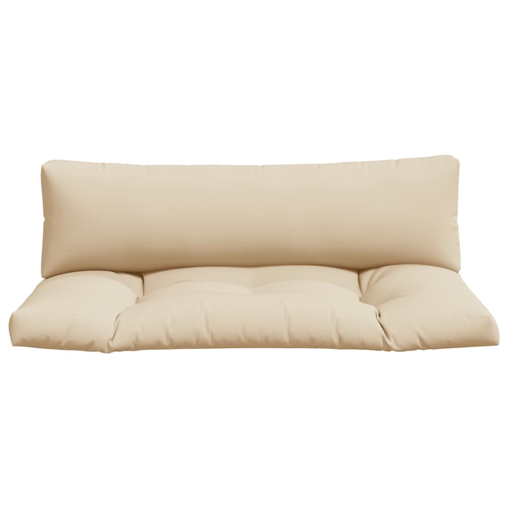vidaXL Palletkussens 2 st stof beige, foto 2