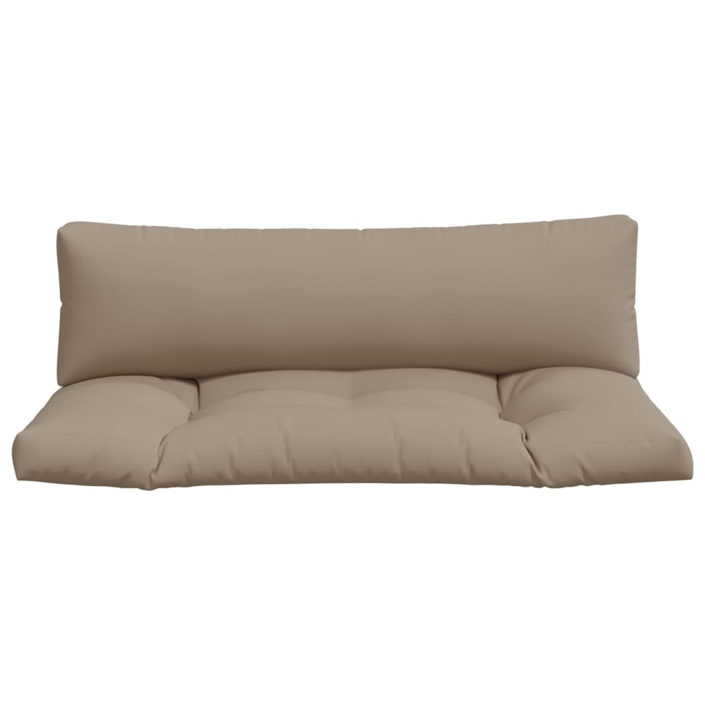 vidaXL Palletkussens 2 st stof taupe, foto 2