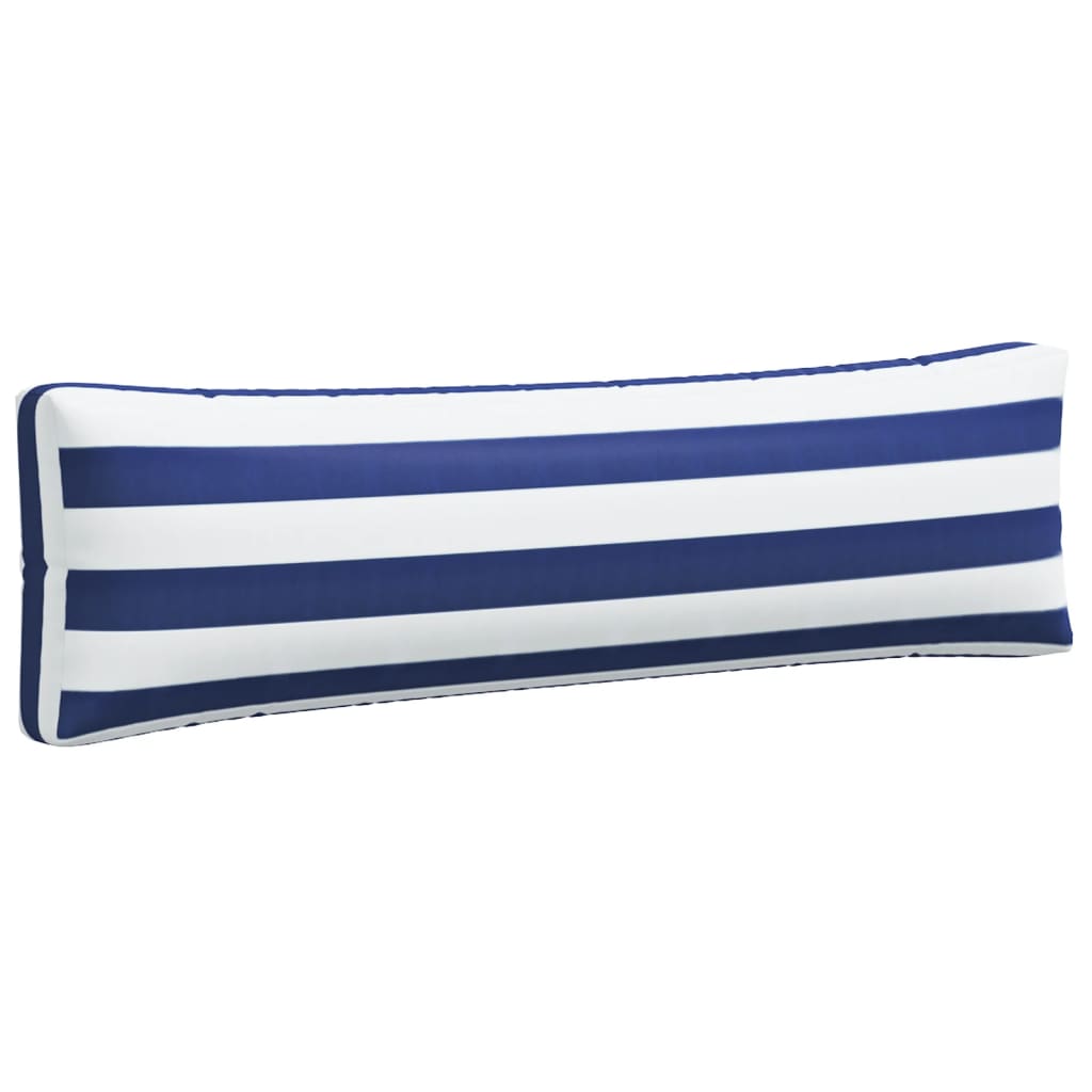 vidaXL Palletkussens 2 st gestreept oxford stof wit en blauw, foto 4