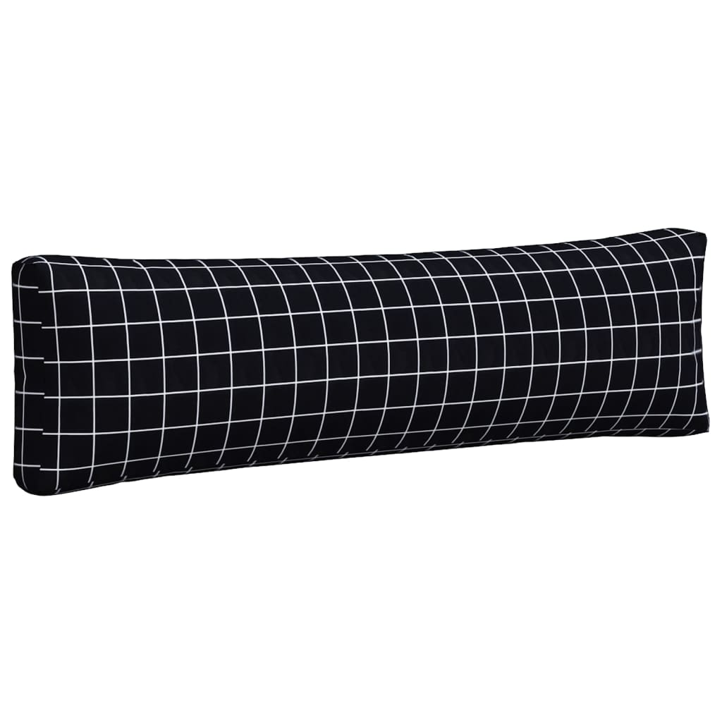 vidaXL Palletkussens 2 st ruitpatroon oxford stof zwart, foto 4