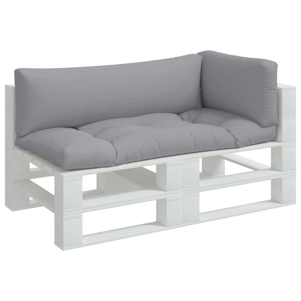 vidaXL Palletkussens 3 st stof grijs afbeelding