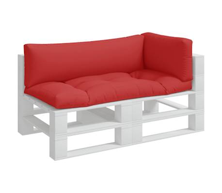 vidaXL Poduszki na palety, 3 szt., czerwone, tkanina