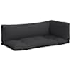 vidaXL euroaluse istmepadi 3 tk, must, kangas
