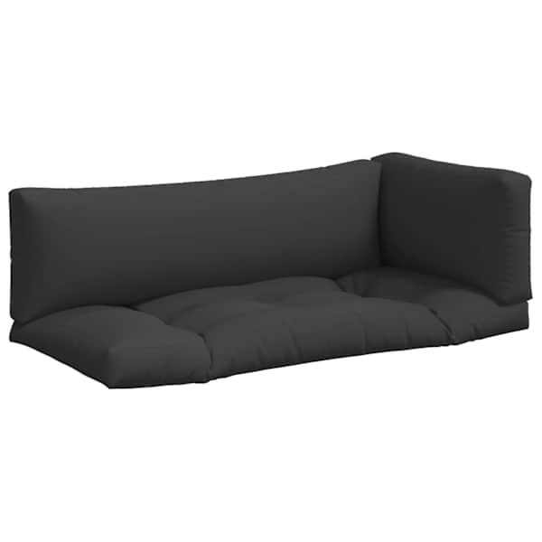 vidaXL euroaluse istmepadi 3 tk, must, kangas