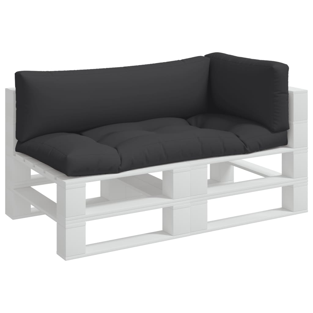 vidaXL Palletkussens 3 st stof zwart afbeelding