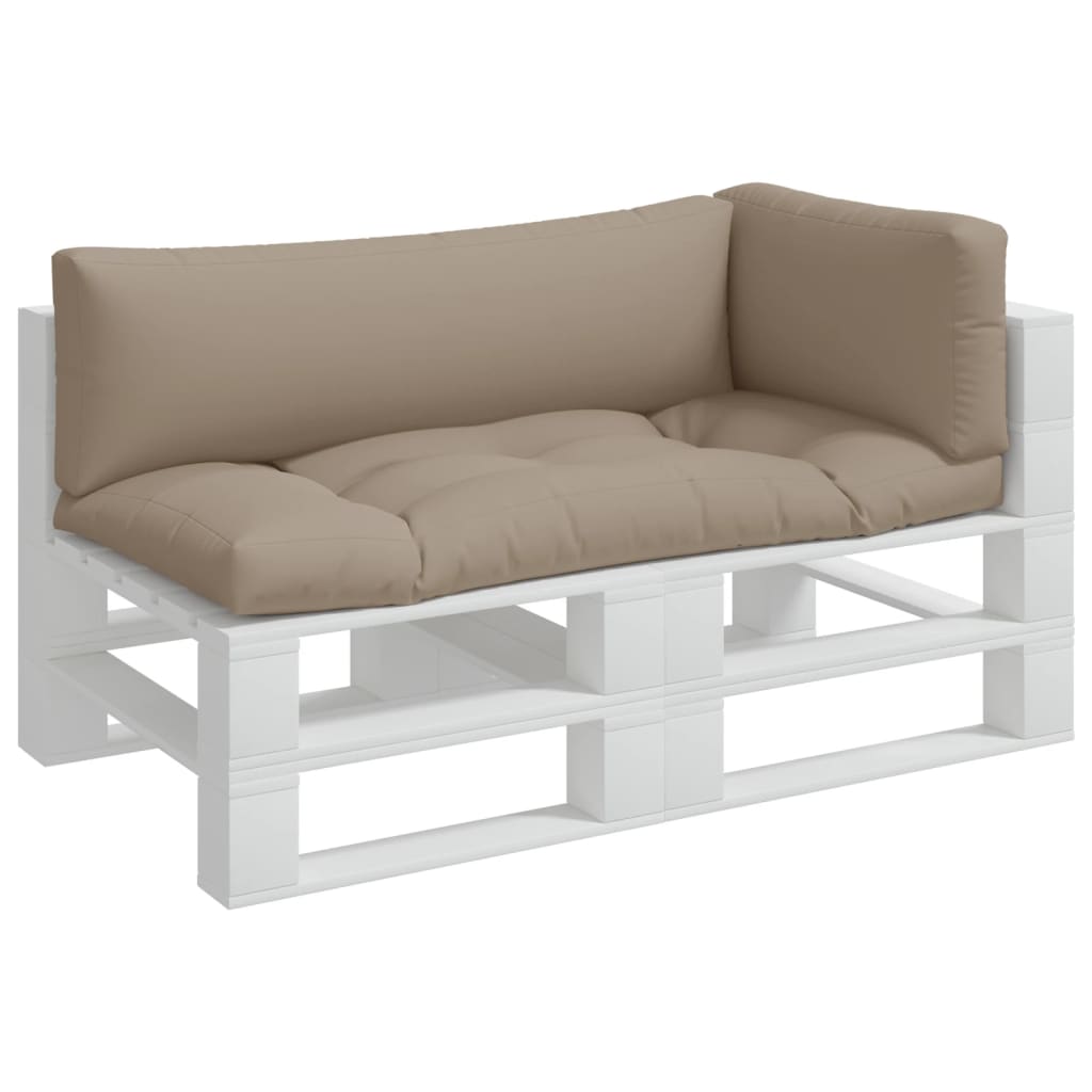 vidaXL Palletkussens 3 st stof taupe afbeelding