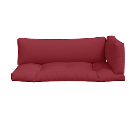 vidaXL Perne de paleți, 3 buc., roșu vin, material textil