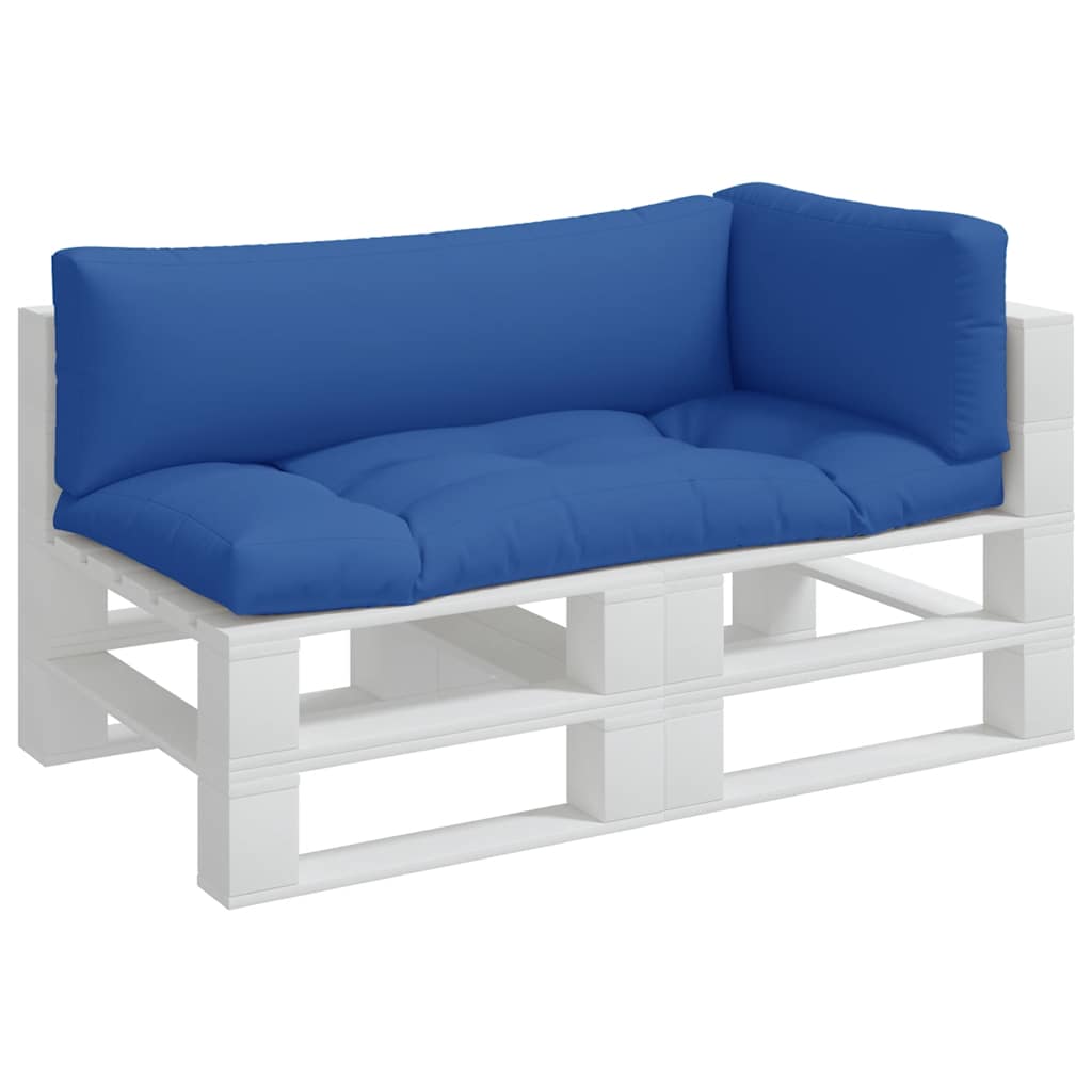 vidaXL Palletkussens 3 st stof blauw afbeelding